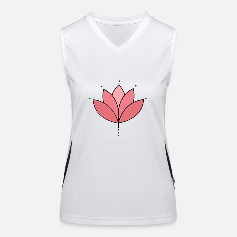 Lotus flower Women's Functional Contrast Tank Top
