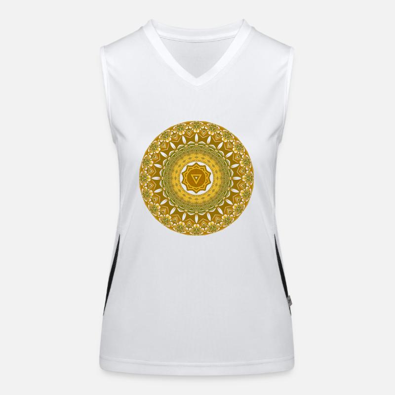 MANIPURA SOLARPLEXUS CHAKRA Funktionelles Kontrast-Tank Top für Frauen