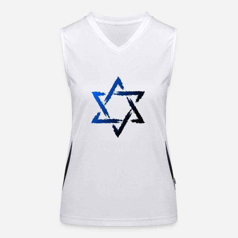 Davidstern Symbol Funktionelles Kontrast-Tank Top für Frauen