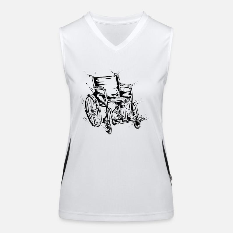 Rollstuhl Funktionelles Kontrast-Tank Top für Frauen