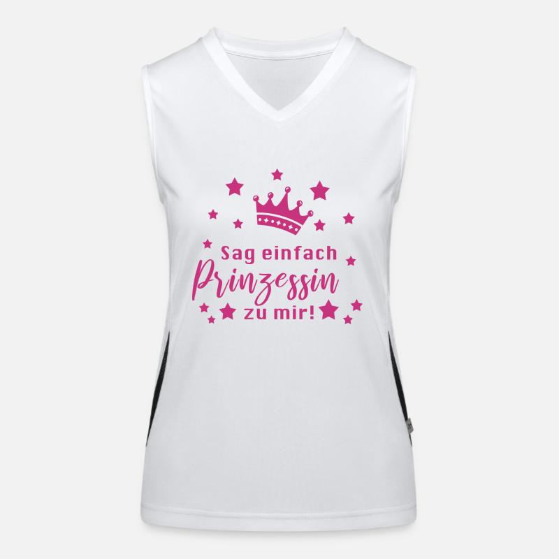 Prinzessin Lustiger Spruch Mädchen Funktionelles Kontrast-Tank Top für Frauen