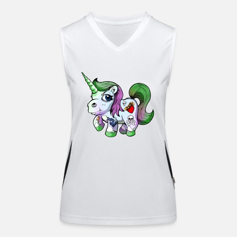 Unicorn tattoo Women's Functional Contrast Tank Top