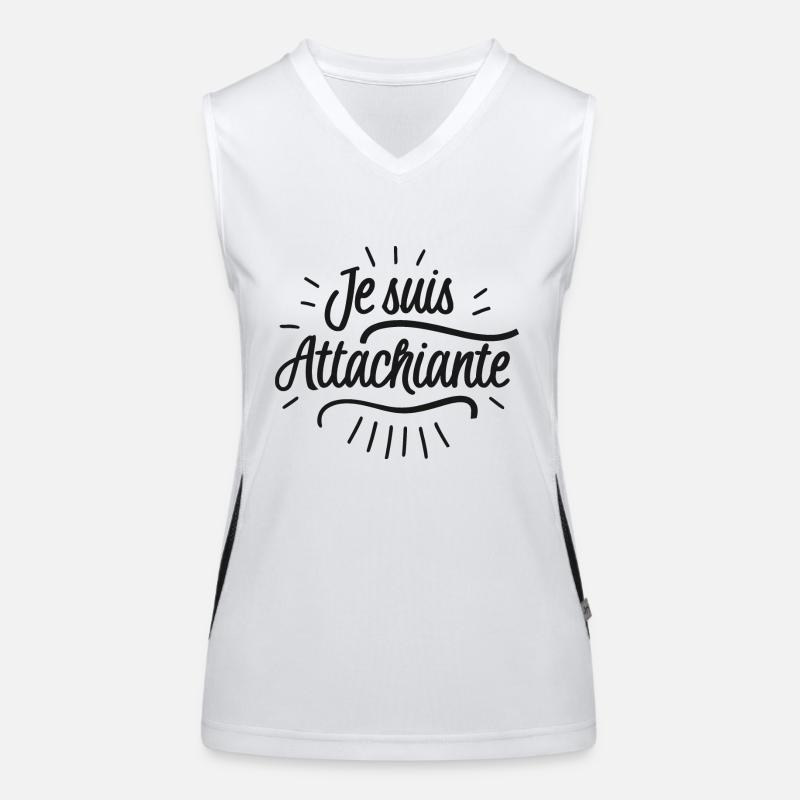 Je suis attachiante Débardeur respirant contrasté Femme