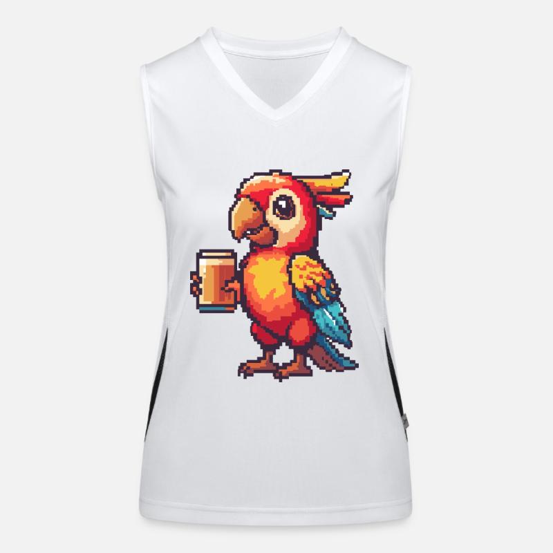 Papagai Pixel Beer Women's Functional Contrast Tank Top