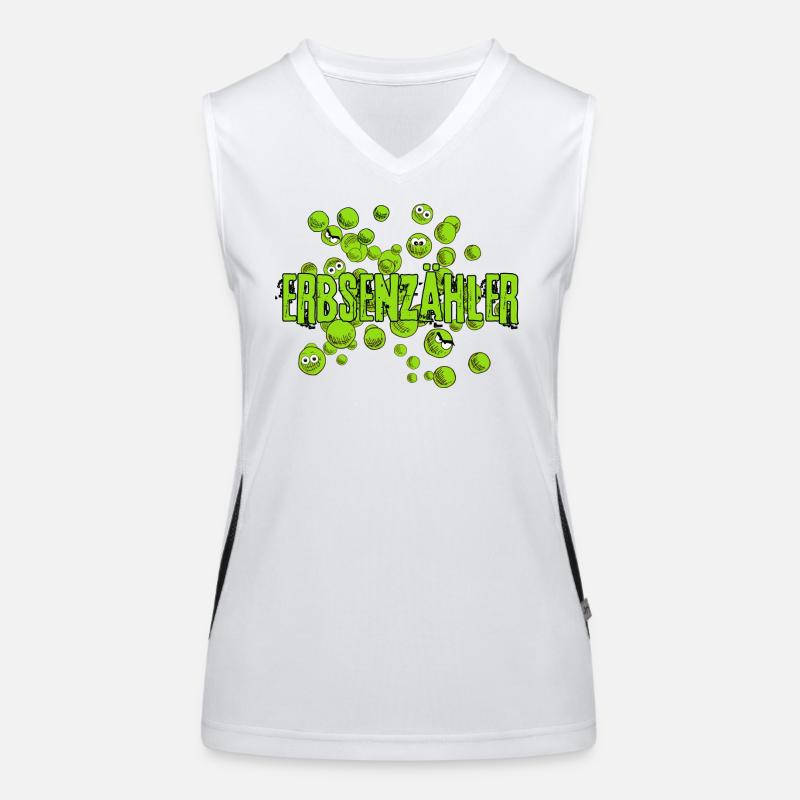 Erbsenzähler mrs Erdnuss grün fun comic Funktionelles Kontrast-Tank Top für Frauen