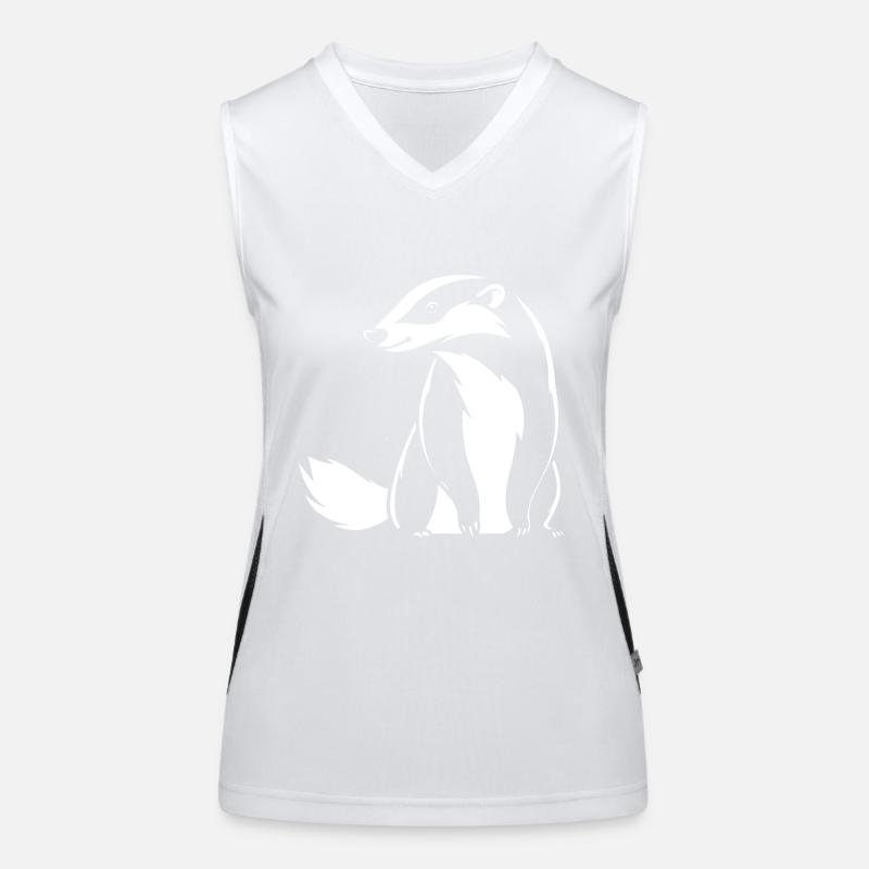 Honigdachs Funktionelles Kontrast-Tank Top für Frauen