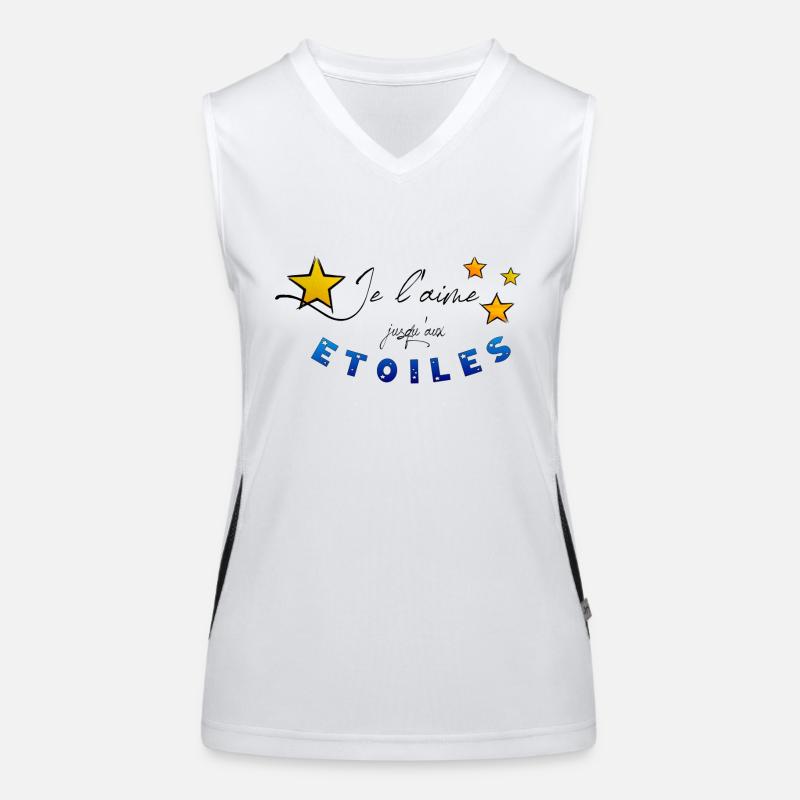 I love him Women's Functional Contrast Tank Top