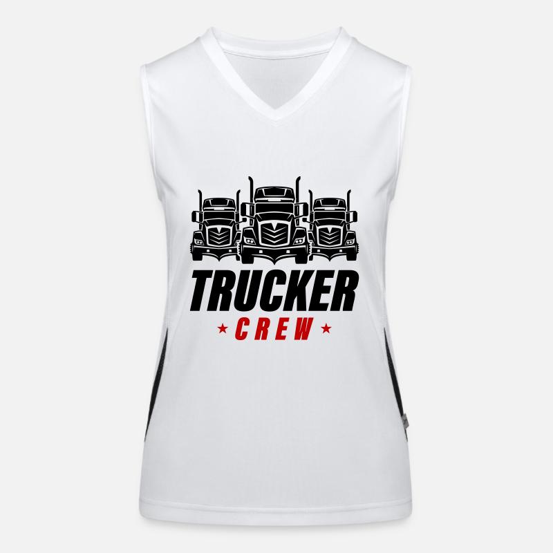 Trucker Crew Funktionelles Kontrast-Tank Top für Frauen