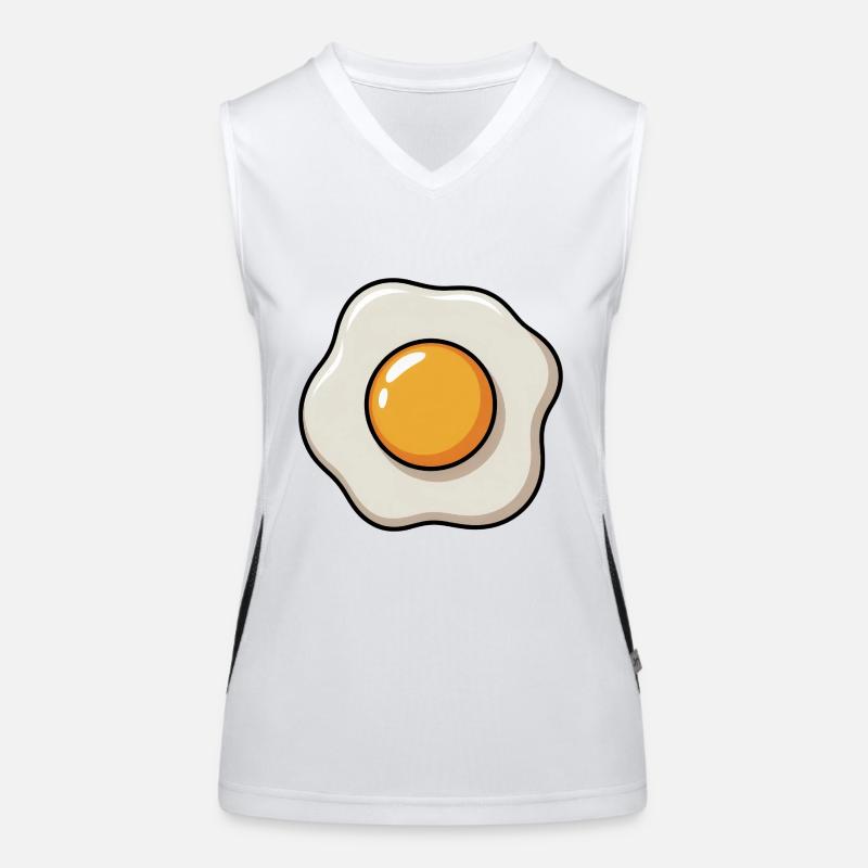 Fried Egg Graphic Egg yolk Egg whites Breakfast Women's Functional Contrast Tank Top