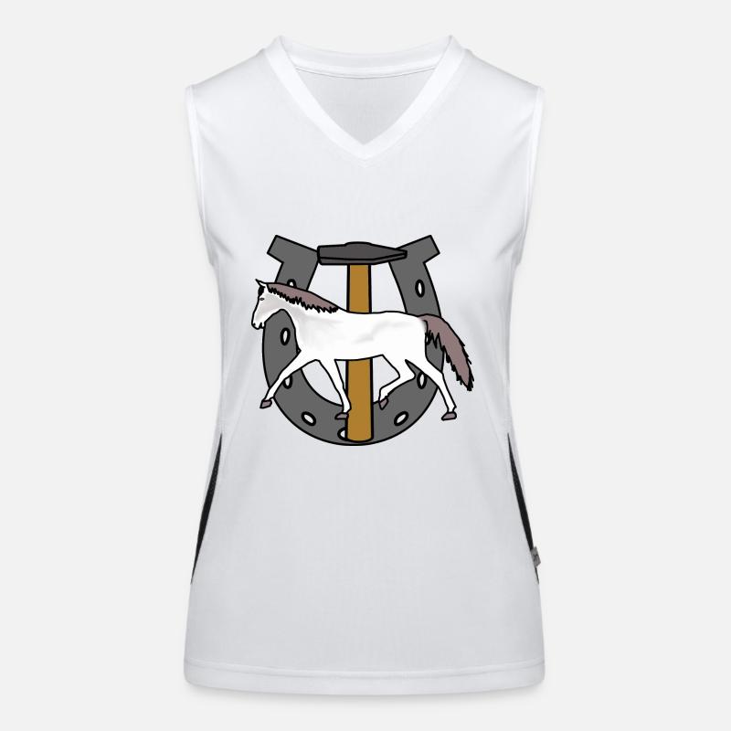 Professions Maréchal-ferrant Fer à cheval Forgeron Cheval Profession Débardeur respirant contrasté Femme