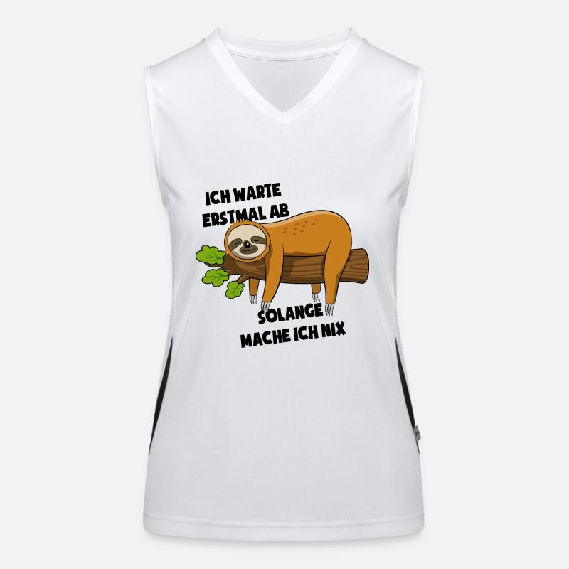 Faultier Ich warte erstmal ab solange mach ich nix Funktionelles Kontrast-Tank Top für Frauen