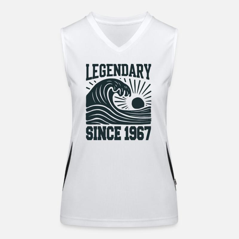 Legendary since 1967 Birthday Wave Women's Functional Contrast Tank Top
