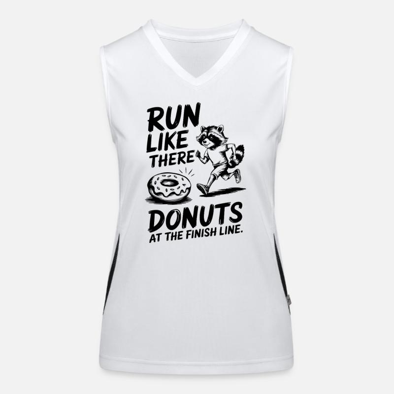Courez comme un marathonien avec des beignets à l’arrivée Débardeur respirant contrasté Femme