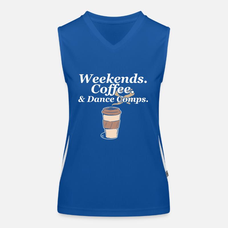Weekends Coffee And Dance Comps Dance Mom Dancer Women's Functional Contrast Tank Top