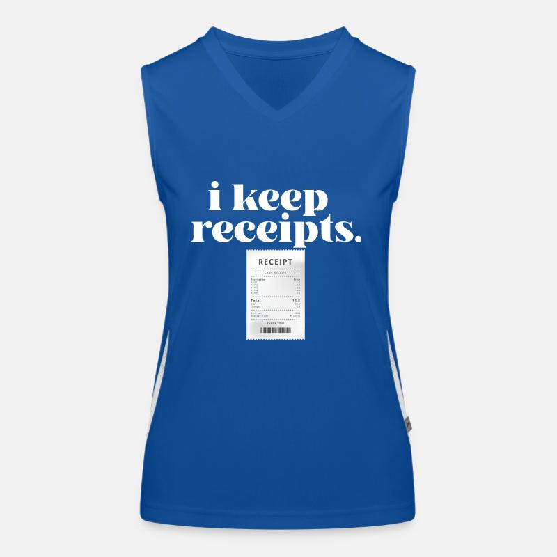 I Keep Receipts Meme Sarcasm Rant Funny Liar Women's Functional Contrast Tank Top