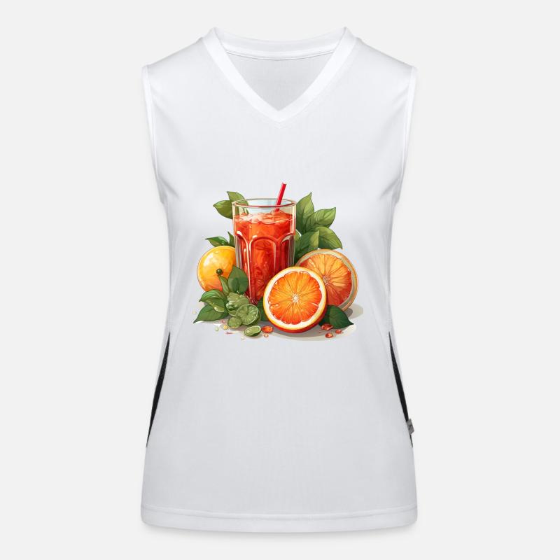 Blutorange Orange Saft Blutorangensaft Funktionelles Kontrast-Tank Top für Frauen
