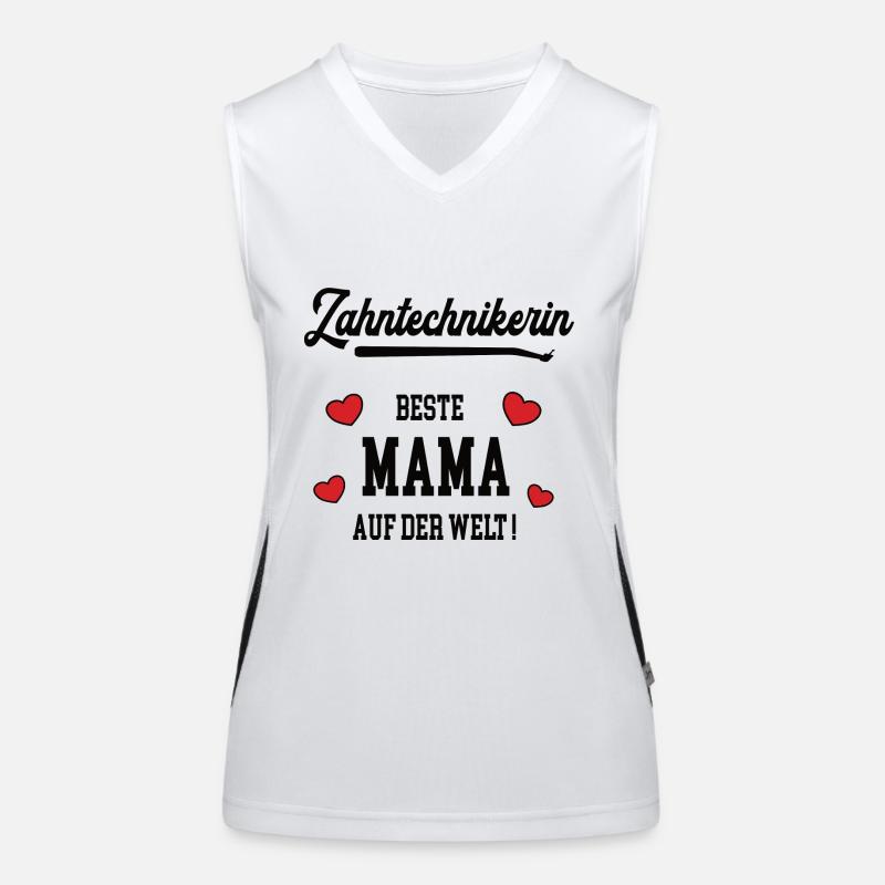 Beste Mama Zahntechnikerin Muttertag Geburtstag Funktionelles Kontrast-Tank Top für Frauen