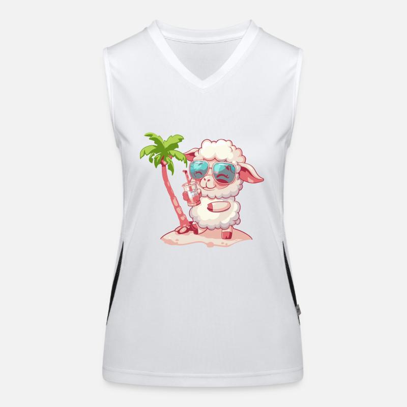 Sheep Summer Beach Holiday Women's Functional Contrast Tank Top