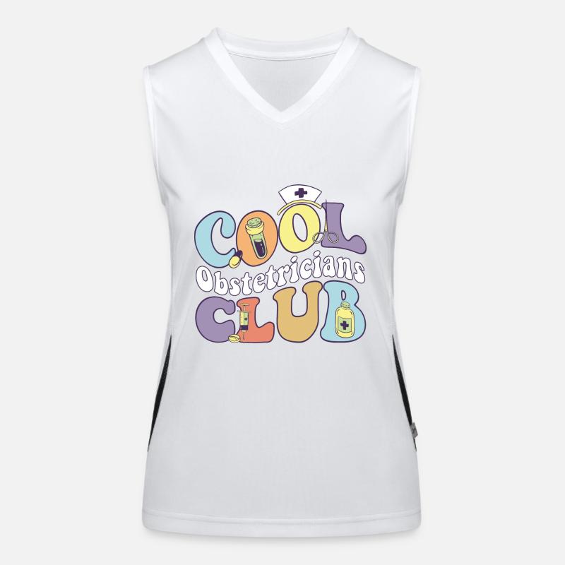 Cool Obstetricians Club Gynecologist Practitioner Funktionelles Kontrast-Tank Top für Frauen
