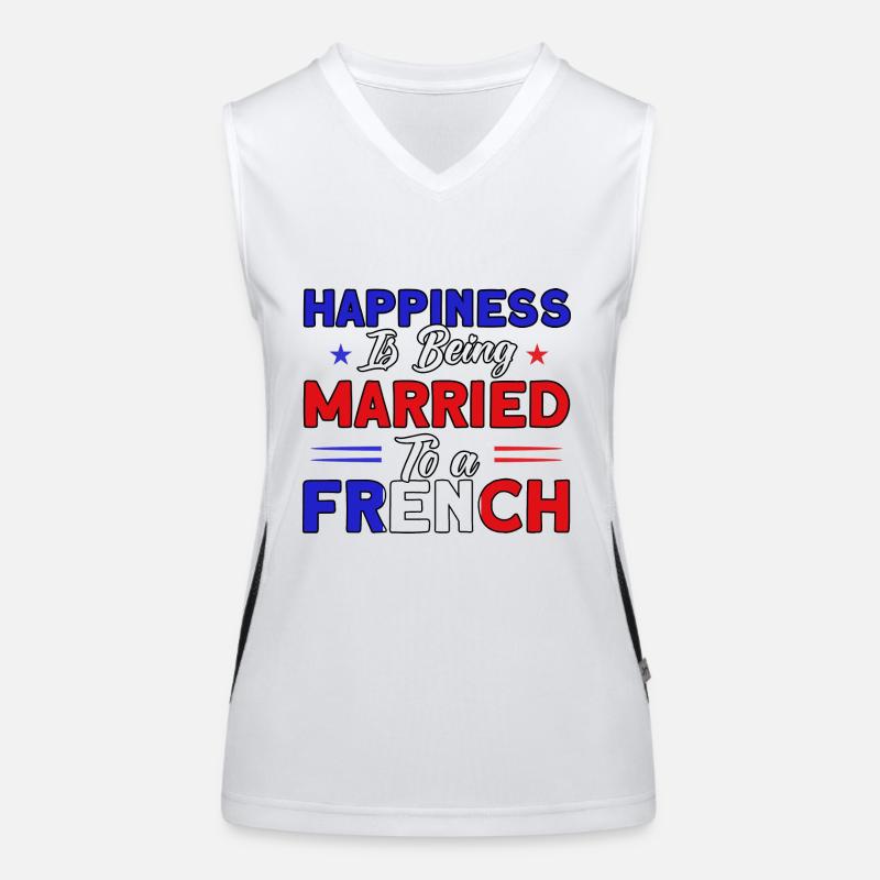 Français Drapeau Français Roots Cadeau Débardeur respirant contrasté Femme