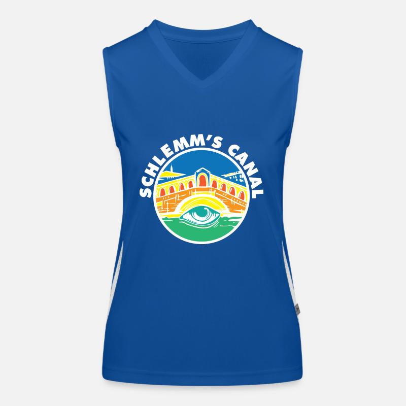 Schlemm's Canal Glaucoma Funny Optometrist Quote Funktionelles Kontrast-Tank Top für Frauen