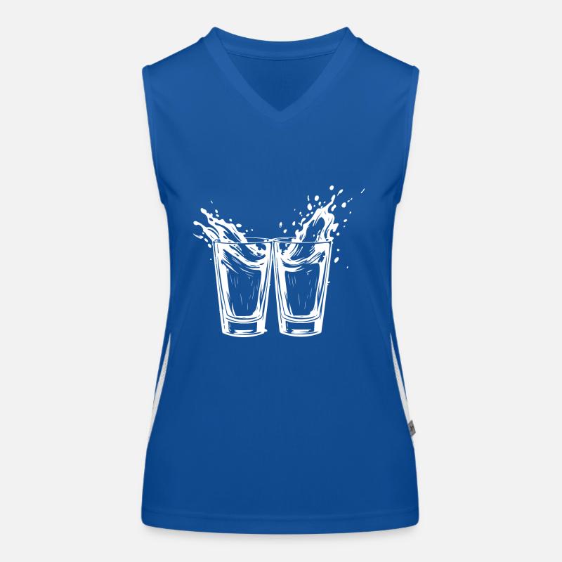 Tequila Glas Funktionelles Kontrast-Tank Top für Frauen