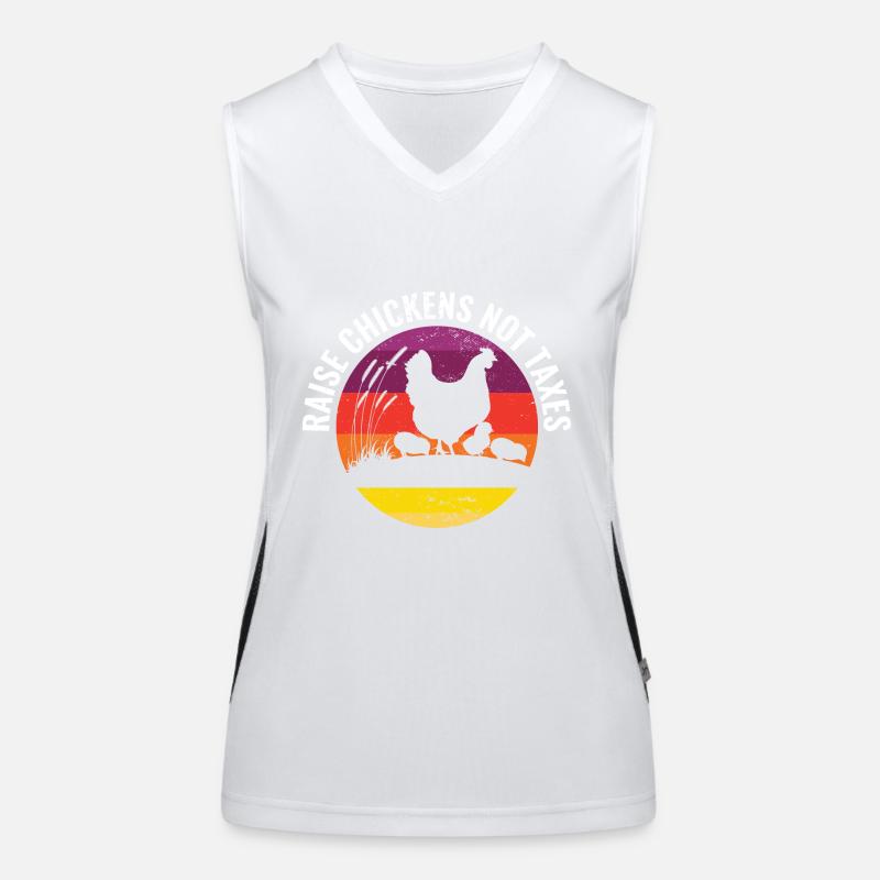 Support Ranch Homestead Farming Raise Chickens Women's Functional Contrast Tank Top