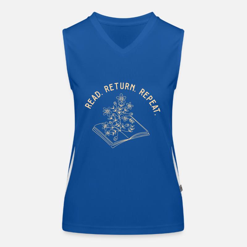 Librarian Read Return Repeat Library Worker Book Funktionelles Kontrast-Tank Top für Frauen