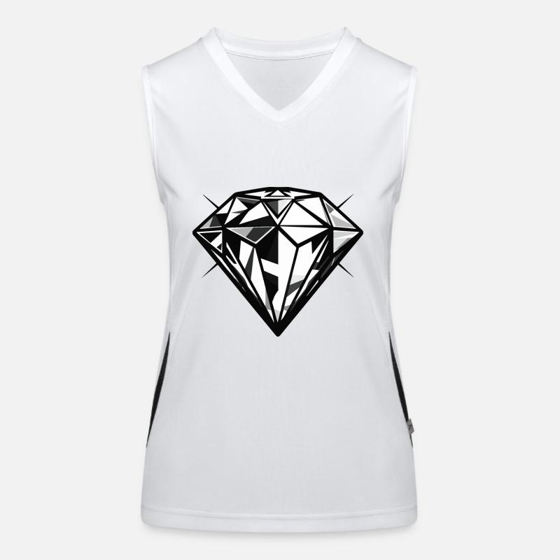 Symbole du diamant Débardeur respirant contrasté Femme