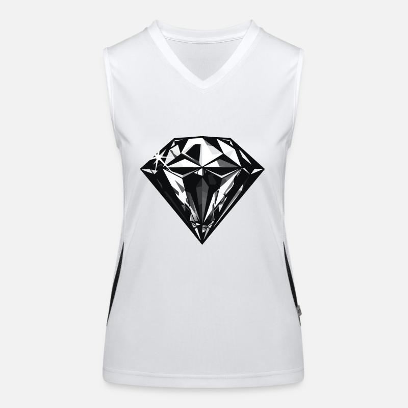 Diamond Jewel Symbol Women's Functional Contrast Tank Top