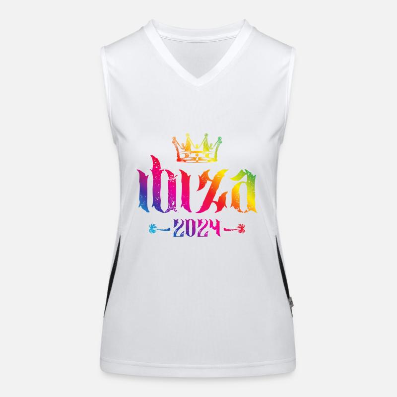 Ibiza 2024 Crown Multicoloured Women's Functional Contrast Tank Top