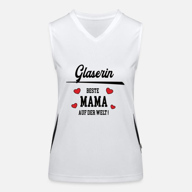 Beste Mama Glaserin Muttertag Geburtstag Mutter Funktionelles Kontrast-Tank Top für Frauen