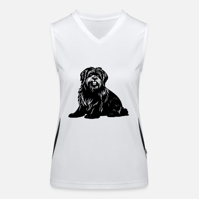 Havanese Dog Women's Functional Contrast Tank Top