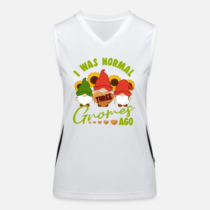 I Was Normal Three Gnomes Ago Yard Garden Gnome Funktionelles Kontrast-Tank Top für Frauen