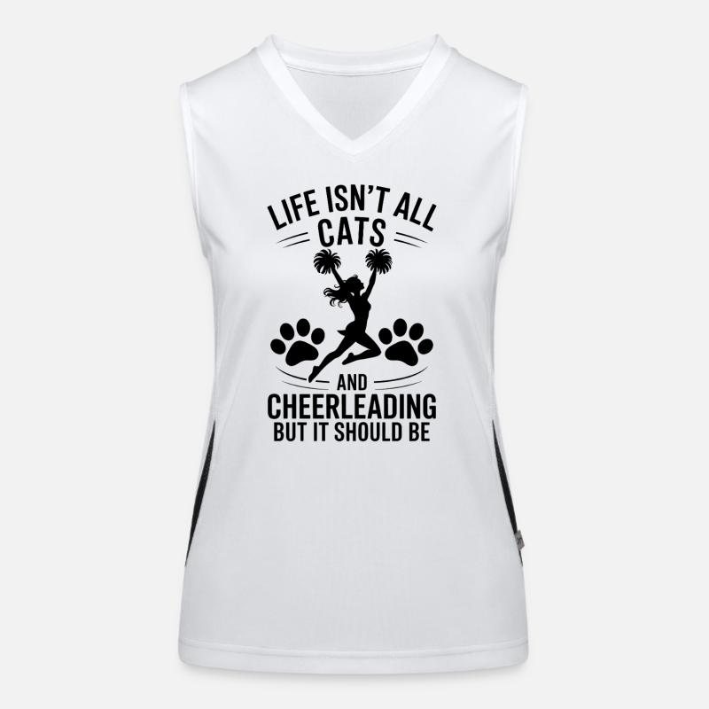 Cheerleading Spruch Lustiges Cheerleading Geschenk Funktionelles Kontrast-Tank Top für Frauen
