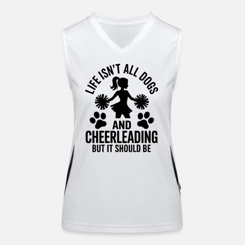 Cheerleading Spruch Lustiges Cheerleading Geschenk Funktionelles Kontrast-Tank Top für Frauen