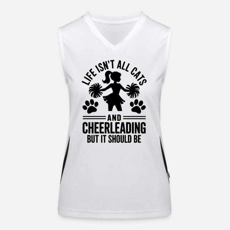 Cheerleading Spruch Lustiges Cheerleading Geschenk Funktionelles Kontrast-Tank Top für Frauen