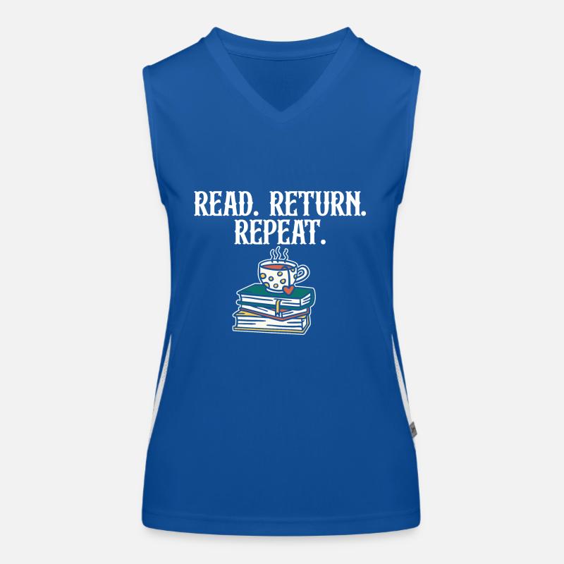 Read Return Repeat Library Worker Librarian Book Funktionelles Kontrast-Tank Top für Frauen