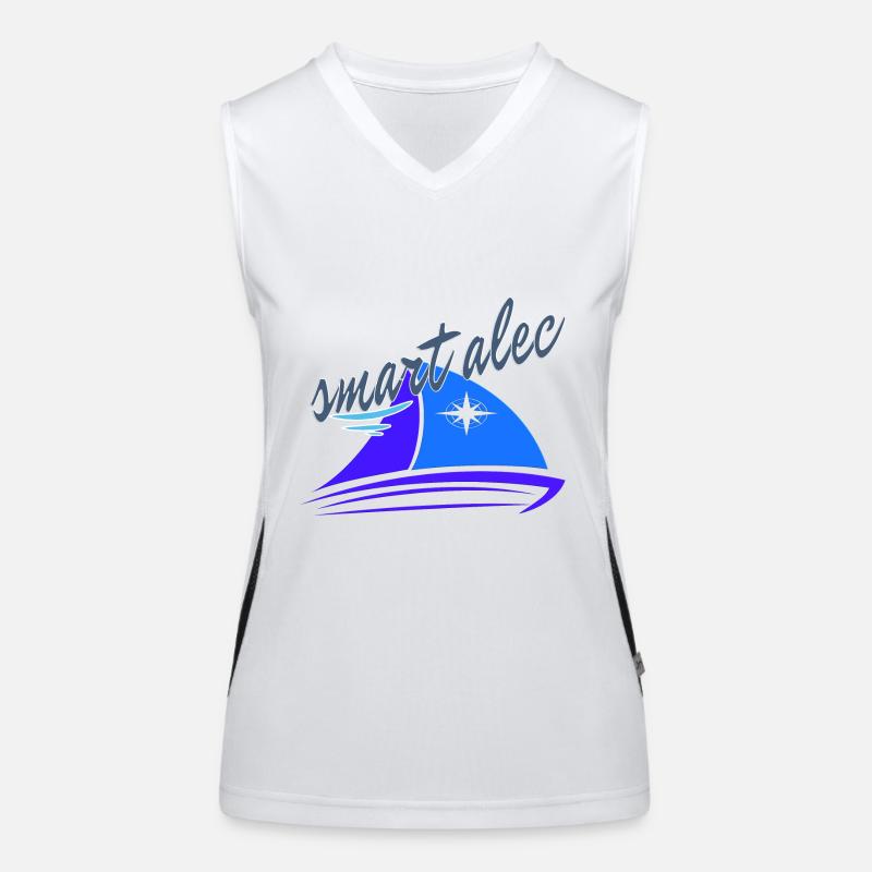Smart aleck alec type sailor skipper sailingboat s Women's Functional Contrast Tank Top