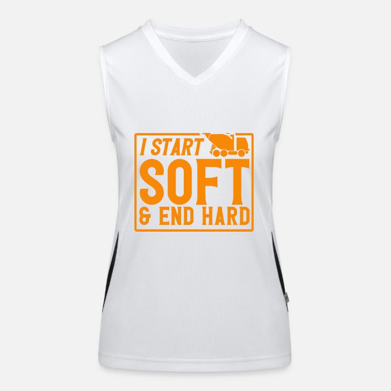 Reinforced concrete builder concrete builder concrete mixer gift Women's Functional Contrast Tank Top