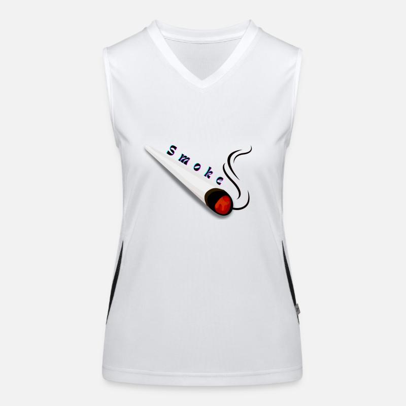 Fumo 2 Top sportivo da donna in contrasto cromatico