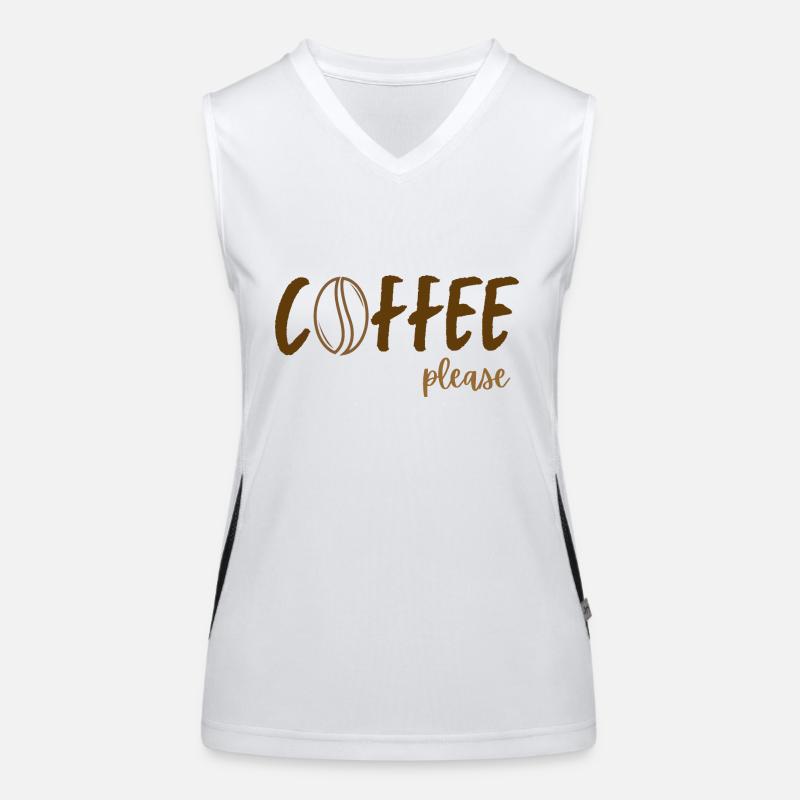 Kaffee Bitte Funktionelles Kontrast-Tank Top für Frauen