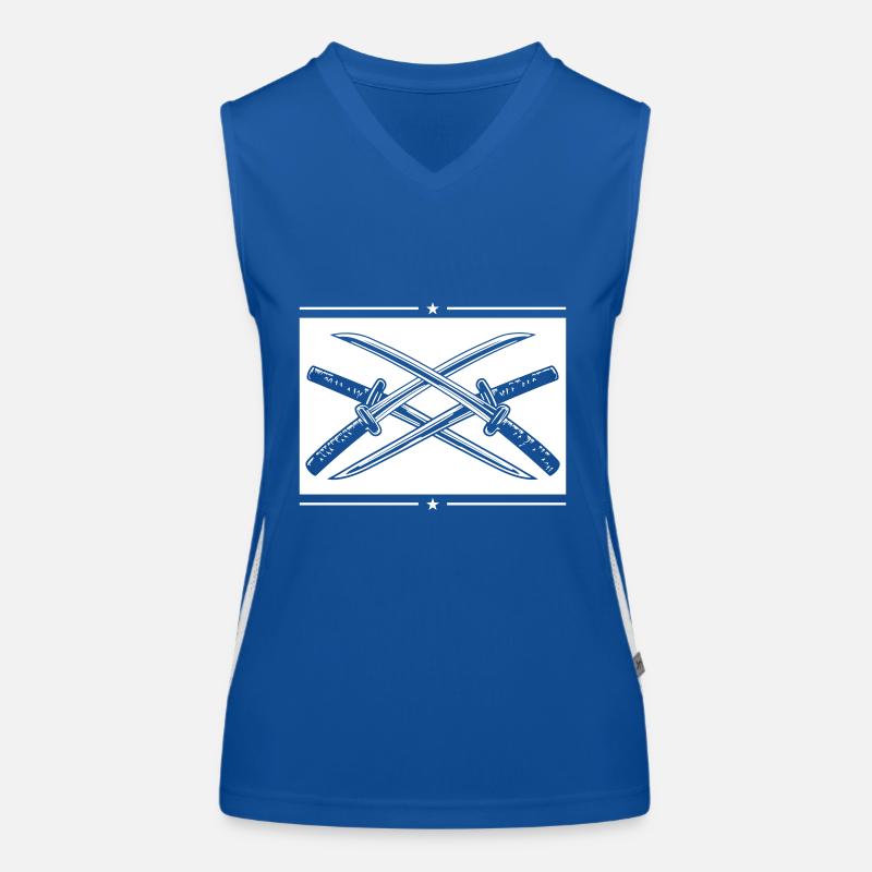 Samurai Sword Element Women's Functional Contrast Tank Top