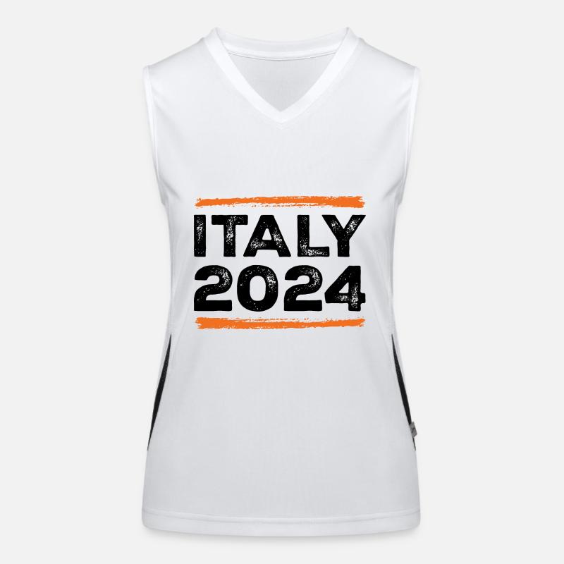 Italien 2024 Spruch Funktionelles Kontrast-Tank Top für Frauen