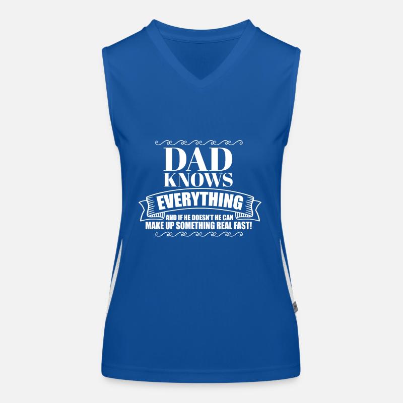 Trophy Dad Knows Everything Husband Know It All Funktionelles Kontrast-Tank Top für Frauen