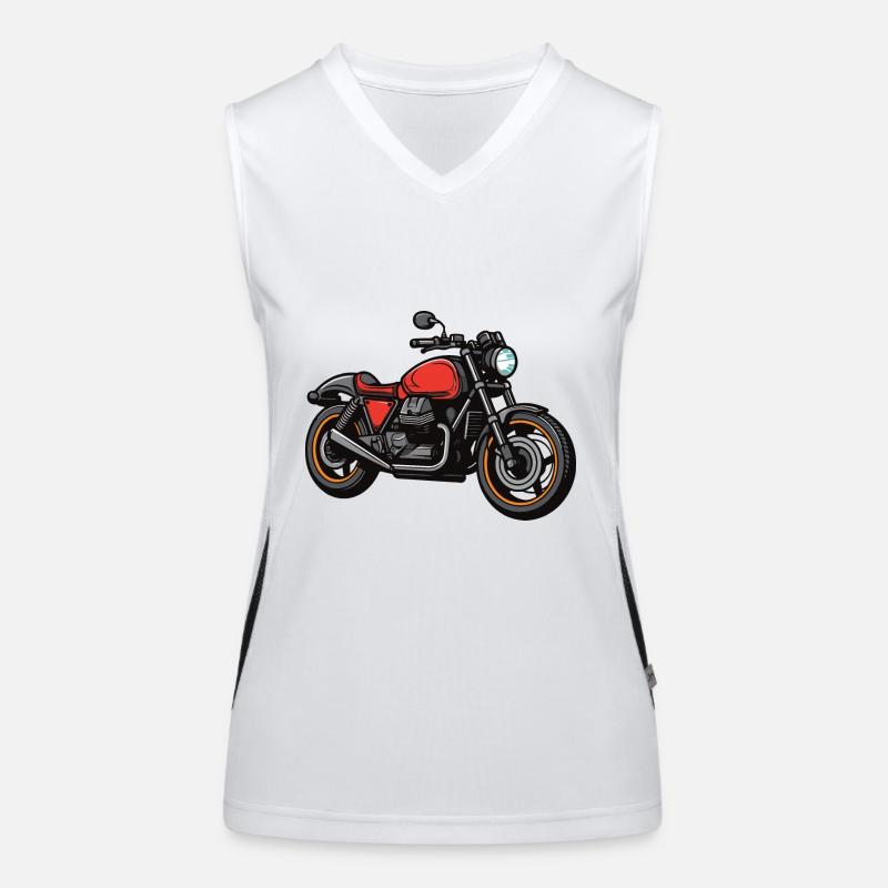 Motorcycle Biker Women's Functional Contrast Tank Top