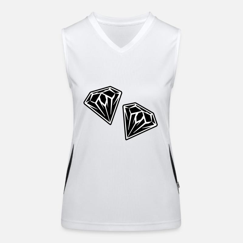 Logo symbole diamant Débardeur respirant contrasté Femme