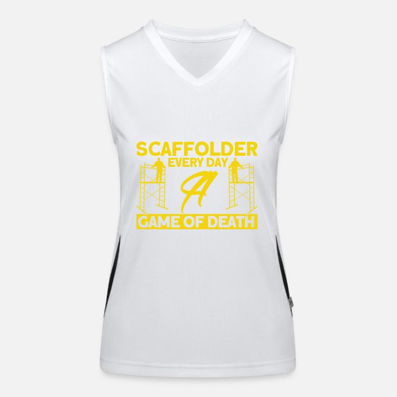 Baugerüst Gerüstbau Gerüstbauer Geschenk Funktionelles Kontrast-Tank Top für Frauen
