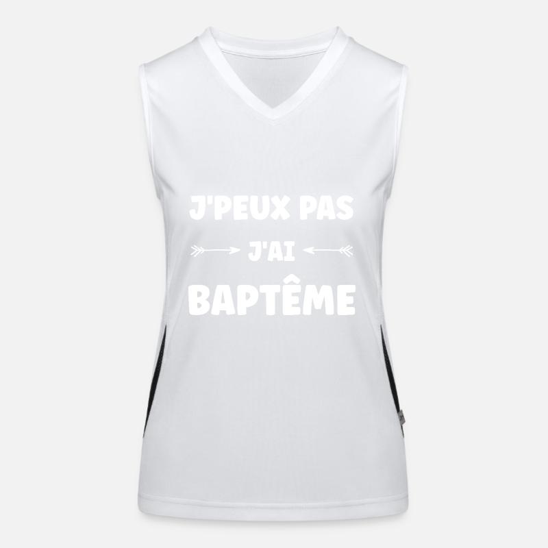 j'peux pas j'ai Baptême Débardeur respirant contrasté Femme