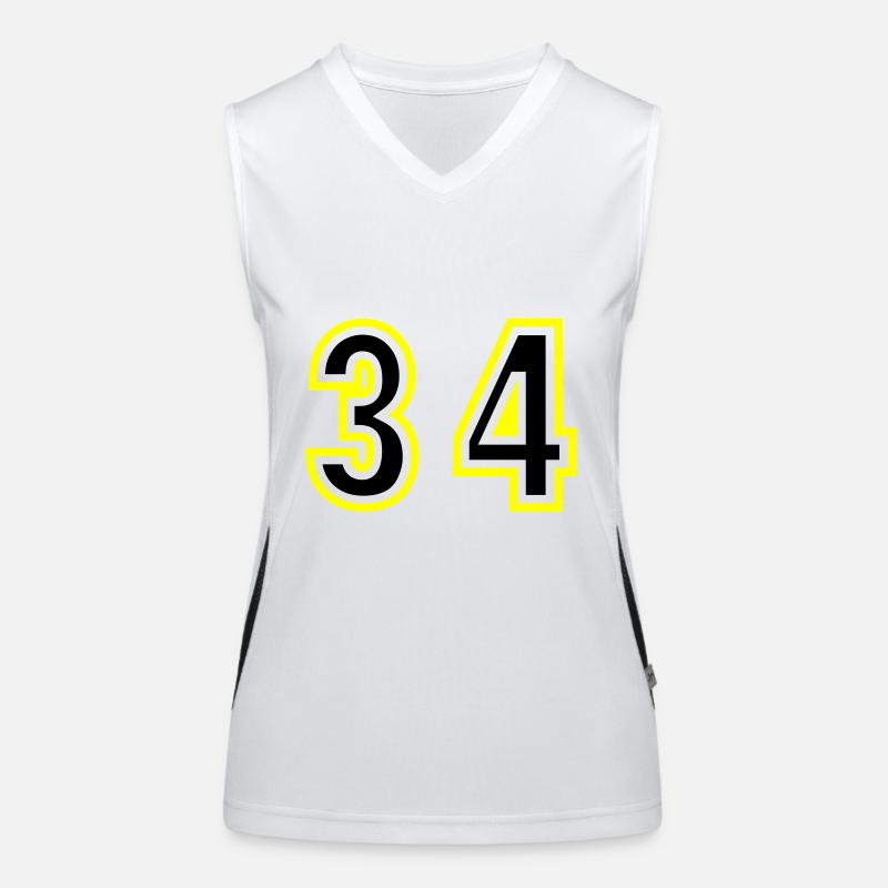 34 Number College Women's Functional Contrast Tank Top